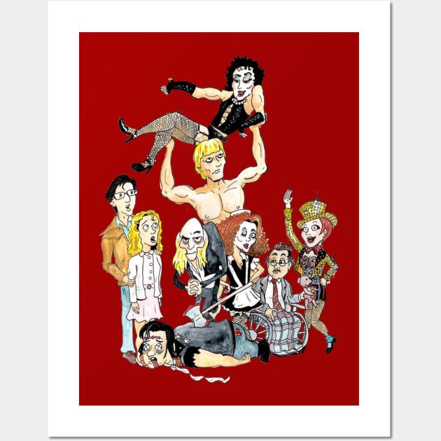 Rocky Horror picture Show - cartoon style Wall Art by brodiehbrockie